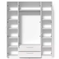 Dulap Linear Fabrik Home Linia №1 160 x 50 x 200 / PAL / Frasin alb photo 4