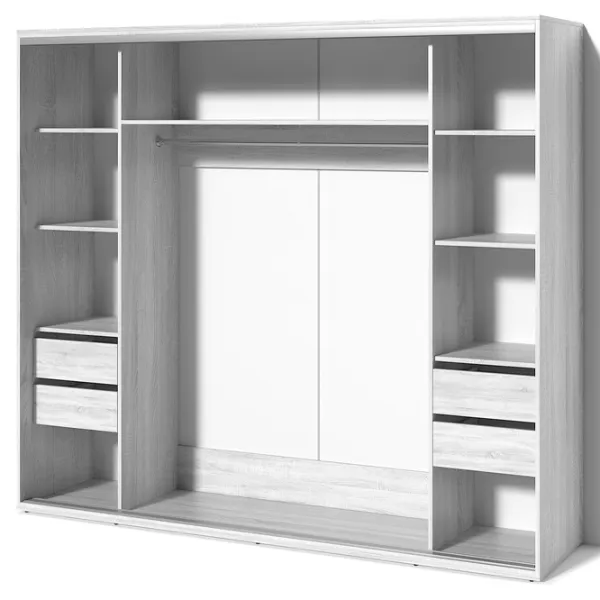 Шкаф Купе Fabrik Home 10926212 240 x 60см x 216 / ЛДСП / Белый ясень photo 2 Шкаф Купе Fabrik Home 10926212 240 x 60см x 216 / ЛДСП / Белый ясень photo 2