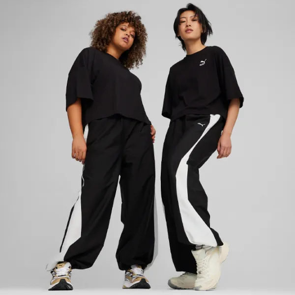 Pantaloni sportivi pentru femei Puma Dare To Relaxed Parachute Pants Wv S/ White/ Black photo 3 Pantaloni sportivi pentru femei Puma Dare To Relaxed Parachute Pants Wv S/ White/ Black photo 3