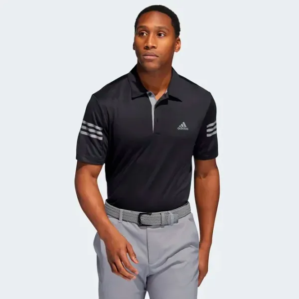 Tricou polo pentru bărbați Adidas 3 Stripes Slv Polo Black photo 2 Tricou polo pentru bărbați Adidas 3 Stripes Slv Polo Black photo 2