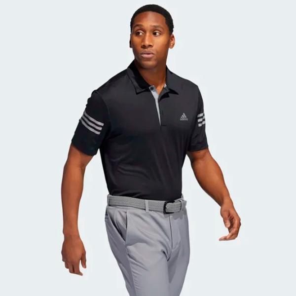 Tricou polo pentru bărbați Adidas 3 Stripes Slv Polo Black photo 3 Tricou polo pentru bărbați Adidas 3 Stripes Slv Polo Black photo 3