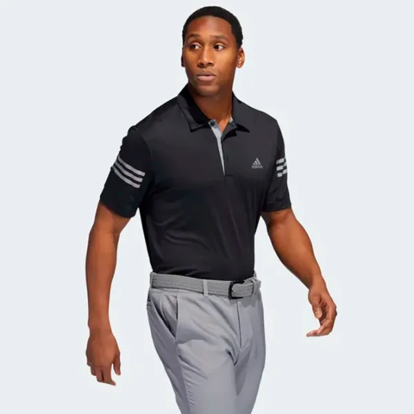 Футболка поло для мужчин Adidas 3 Stripes Slv Polo Черный photo 3 Футболка поло для мужчин Adidas 3 Stripes Slv Polo Черный photo 3