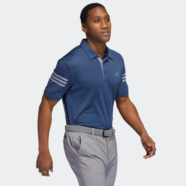 Tricou polo pentru bărbați Adidas 3 Stripes Slv Polo Navy photo 3