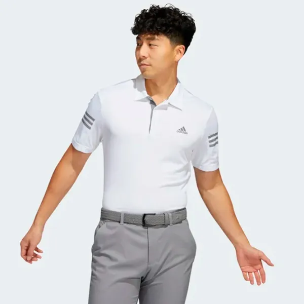 Футболка поло для мужчин Adidas 3 Stripes Slv Polo Белый photo 2