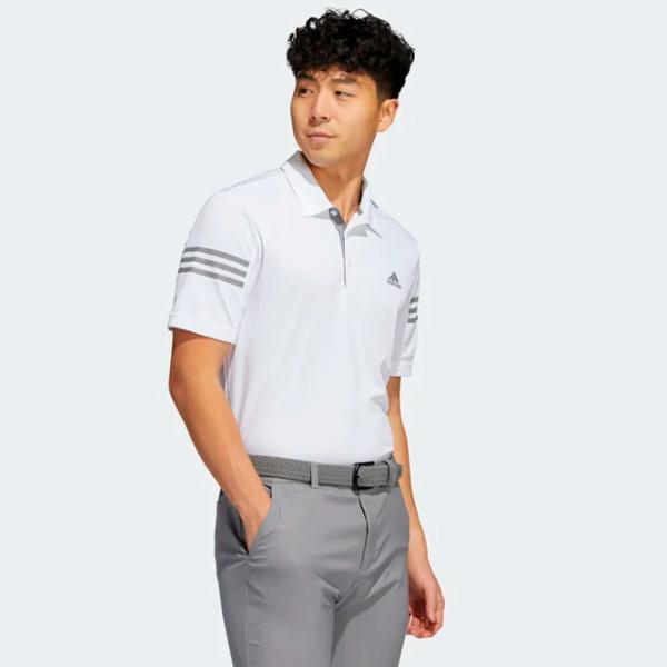 Футболка поло для мужчин Adidas 3 Stripes Slv Polo Белый photo 3