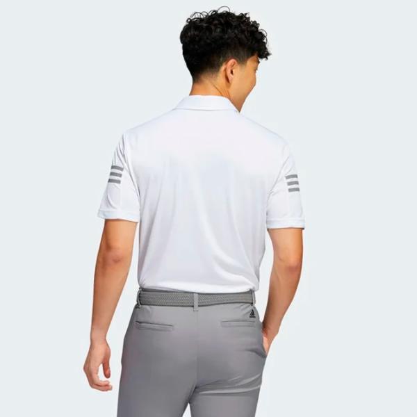 Футболка поло для мужчин Adidas 3 Stripes Slv Polo Белый photo 4