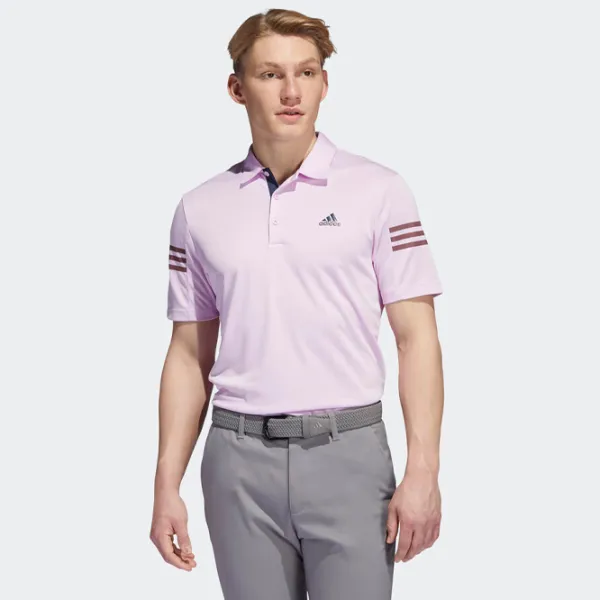 Tricou polo pentru bărbați Adidas 3 Stripes Slv Polo Purple photo 2