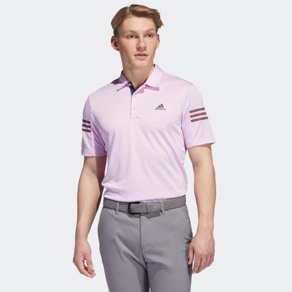 Tricou polo pentru bărbați Adidas 3 Stripes Slv Polo Purple photo 2