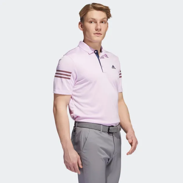 Tricou polo pentru bărbați Adidas 3 Stripes Slv Polo Purple photo 3