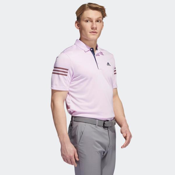 Tricou polo pentru bărbați Adidas 3 Stripes Slv Polo Purple photo 2
