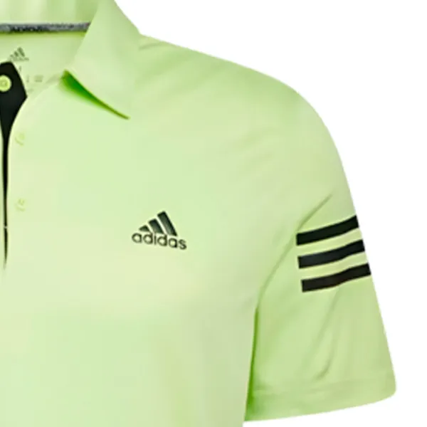 Tricou polo pentru bărbați Adidas 3 Stripes Slv Polo Yellow-green photo 6