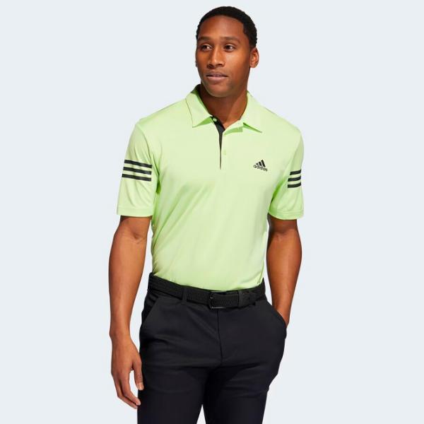Футболка поло для мужчин Adidas 3 Stripes Slv Polo Желто-зеленый photo 2 Футболка поло для мужчин Adidas 3 Stripes Slv Polo Желто-зеленый photo 2