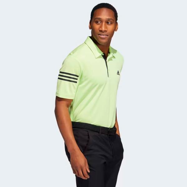 Футболка поло для мужчин Adidas 3 Stripes Slv Polo Желто-зеленый photo 3 Футболка поло для мужчин Adidas 3 Stripes Slv Polo Желто-зеленый photo 3