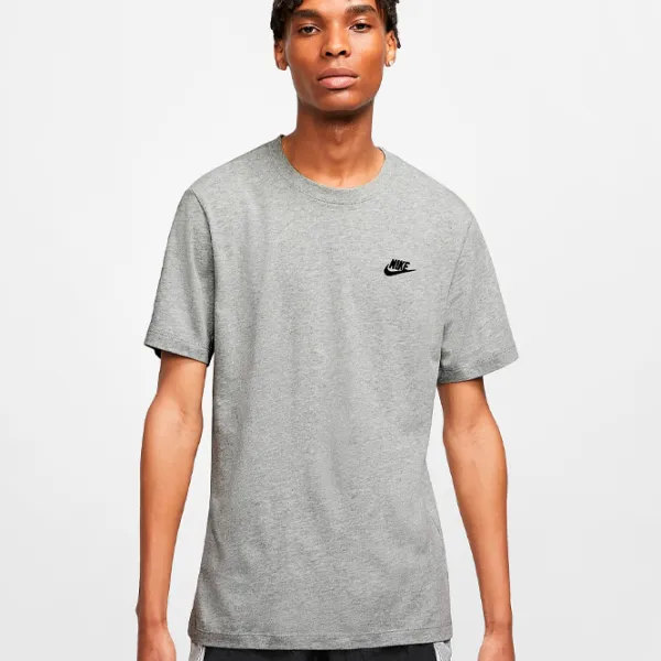 Футболка для мужчин Nike Sportswear Club 100% хлопок/ Серый photo 3 Футболка для мужчин Nike Sportswear Club 100% хлопок/ Серый photo 3