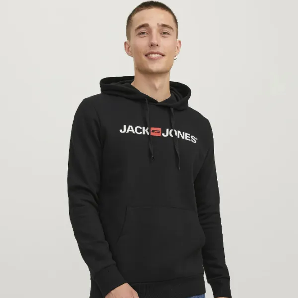 Hanorac pentru bărbați Jack & Jones JJECORP OLD LOGO SWEAT HOOD NOOS Drept/ Black photo 3 Hanorac pentru bărbați Jack & Jones JJECORP OLD LOGO SWEAT HOOD NOOS Drept/ Black photo 3