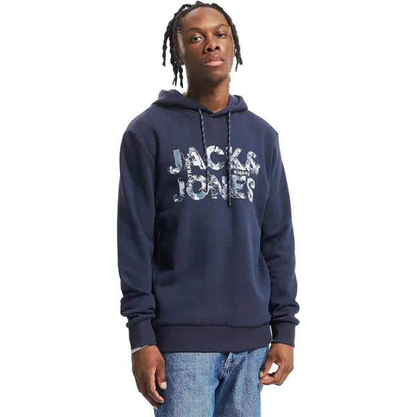 Hanorac pentru bărbați Jack & Jones JCOTECH LOGO SWEAT HOOD Drept/ Blue photo 2 Hanorac pentru bărbați Jack & Jones JCOTECH LOGO SWEAT HOOD Drept/ Blue photo 2