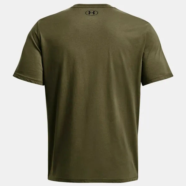 Tricou pentru bărbați Under Armour UA M SPORTSTYLE LC SS-GRN 60% bumbac, 40% poliester/ Darkolivegreen photo 2
