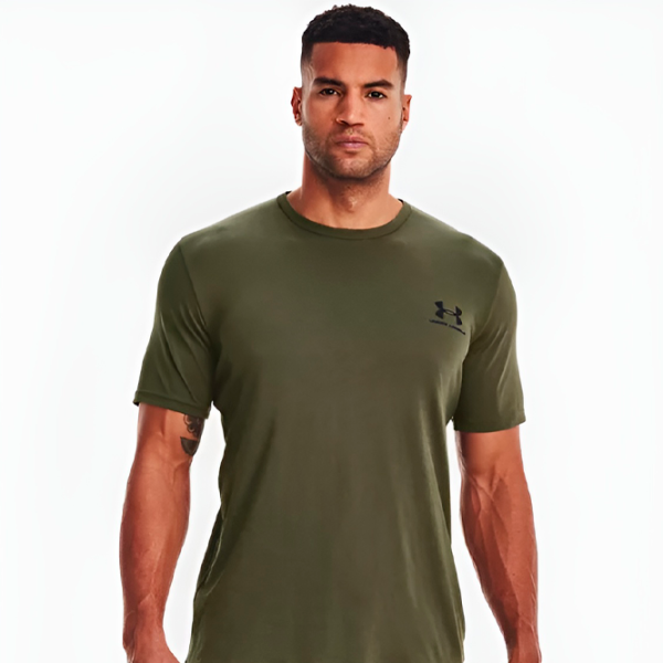 Tricou pentru bărbați Under Armour UA M SPORTSTYLE LC SS-GRN 60% bumbac, 40% poliester/ Darkolivegreen photo 3 Tricou pentru bărbați Under Armour UA M SPORTSTYLE LC SS-GRN 60% bumbac, 40% poliester/ Darkolivegreen photo 3