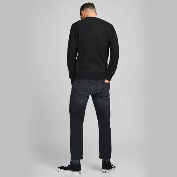 Hanorac pentru bărbați Jack & Jones JJEBASIC SWEAT CREW NECK NOOS Drept/ Black photo 3