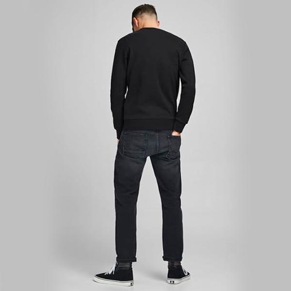 Hanorac pentru bărbați Jack & Jones JJEBASIC SWEAT CREW NECK NOOS Drept/ Black photo 3