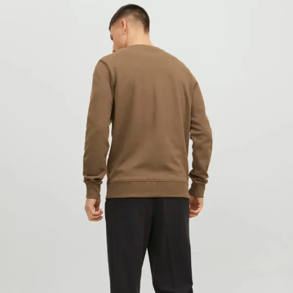 Hanorac pentru bărbați Jack & Jones JJEBASIC SWEAT CREW NECK NOOS Drept/ Brown photo 3