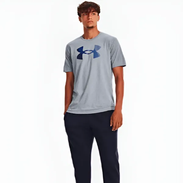 Tricou pentru bărbați Under Armour UA BIG LOGO FILL SS-GRY 60% bumbac, 40% poliester/ Gray photo 5