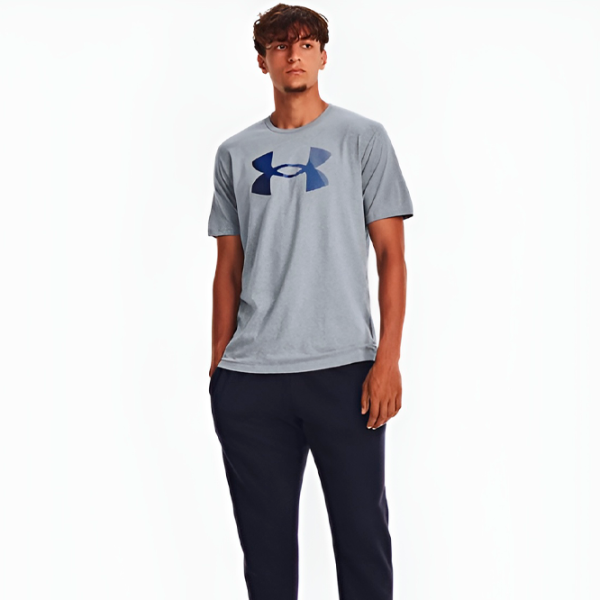 Tricou pentru bărbați Under Armour UA BIG LOGO FILL SS-GRY 60% bumbac, 40% poliester/ Gray photo 5
