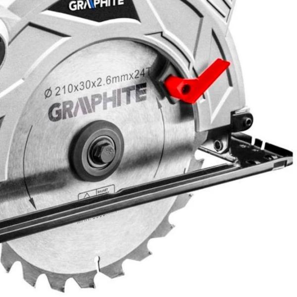 Дисковая пила Graphite 58G493 210 мм/ Серый photo 3