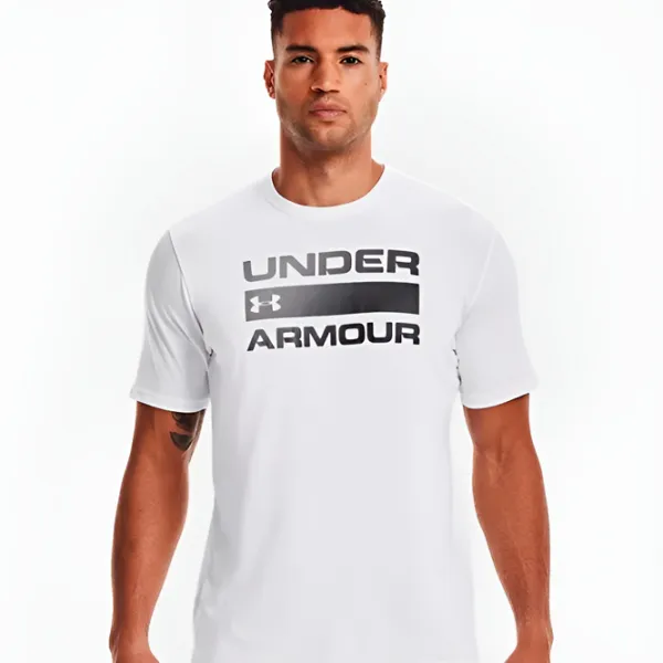 Tricou pentru bărbați Under Armour UA TEAM ISSUE WORDMARK SS-WHT 60% bumbac, 40% poliester/ White photo 2 Tricou pentru bărbați Under Armour UA TEAM ISSUE WORDMARK SS-WHT 60% bumbac, 40% poliester/ White photo 2