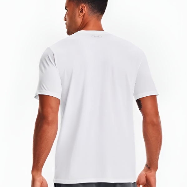 Tricou pentru bărbați Under Armour UA TEAM ISSUE WORDMARK SS-WHT 60% bumbac, 40% poliester/ White photo 3