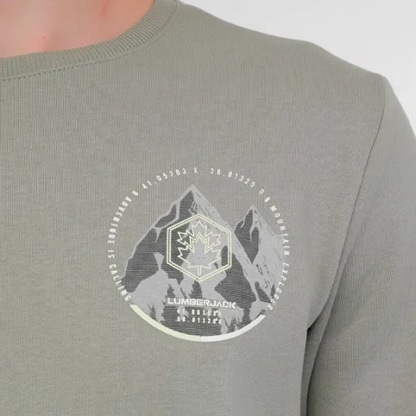 Hanorac pentru bărbați Lumberjack ML NATURELY 16CG700 3PR Drept/ Salvia photo 3