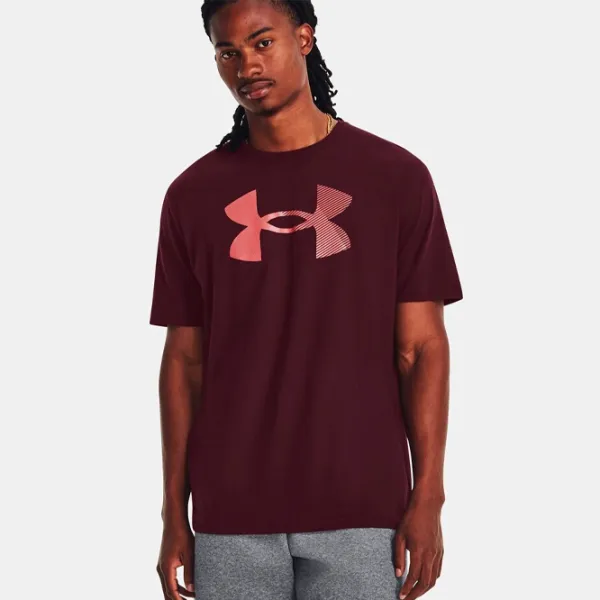 Tricou pentru bărbați Under Armour UA BIG LOGO FILL SS-MRN 60% bumbac, 40% poliester/ Dark Red photo 3