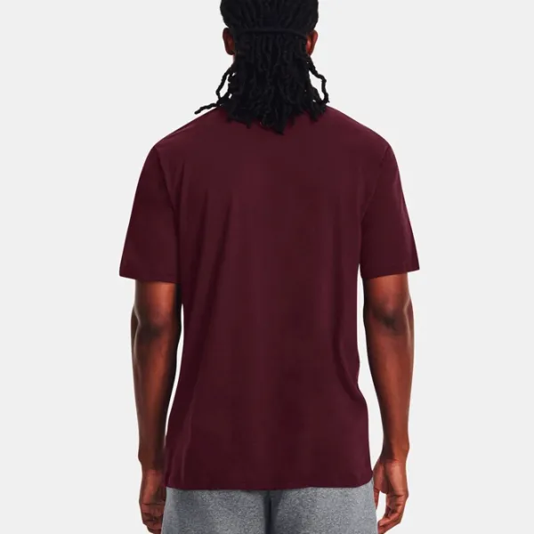Tricou pentru bărbați Under Armour UA BIG LOGO FILL SS-MRN 60% bumbac, 40% poliester/ Dark Red photo 4