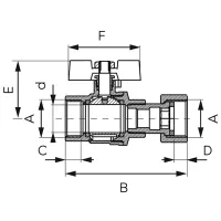Kран Ferro KFPM2SG F/ F photo 2