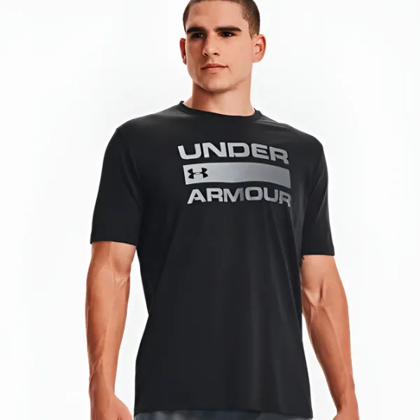 Футболка для мужчин Under Armour UA TEAM ISSUE WORDMARK SS-BLK 60% хлопок, 40% полиэстер/ Черный photo 2