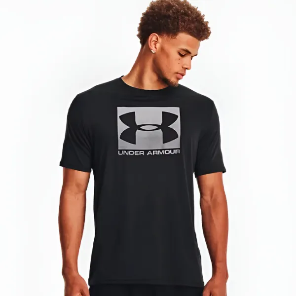 Tricou pentru bărbați Under Armour Armour Shirt Boxed Sportstyle 60% bumbac, 40% poliester/ Black photo 3 Tricou pentru bărbați Under Armour Armour Shirt Boxed Sportstyle 60% bumbac, 40% poliester/ Black photo 3
