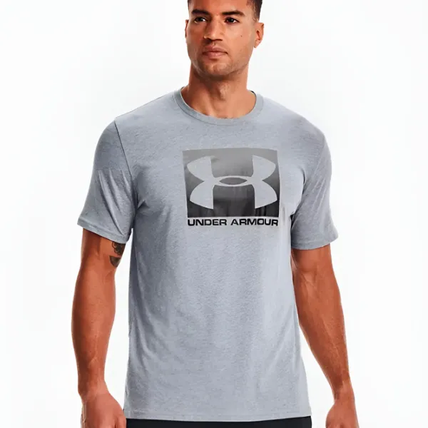 Футболка для мужчин Under Armour Armour Shirt Boxed Sportstyle 60% хлопок, 40% полиэстер/ Серый photo 2 Футболка для мужчин Under Armour Armour Shirt Boxed Sportstyle 60% хлопок, 40% полиэстер/ Серый photo 2