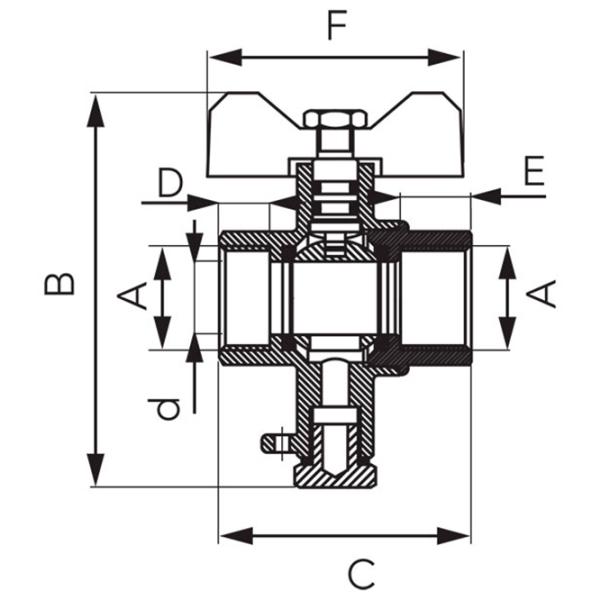Robinet Ferro KMT1 F/ F photo 2 Robinet Ferro KMT1 F/ F photo 2