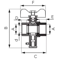 Kран Ferro KMT1 F/ F photo 2