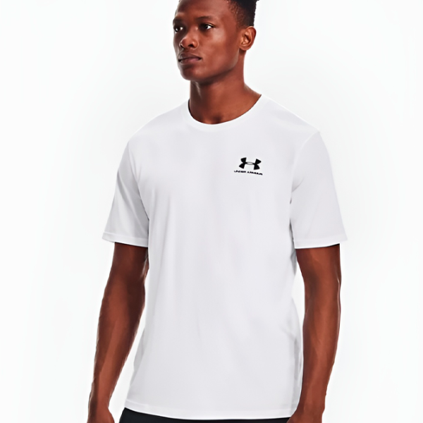 Tricou pentru bărbați Under Armour Shirt Sportstyle Left Chest Ss 60% bumbac, 40% poliester/ White photo 2