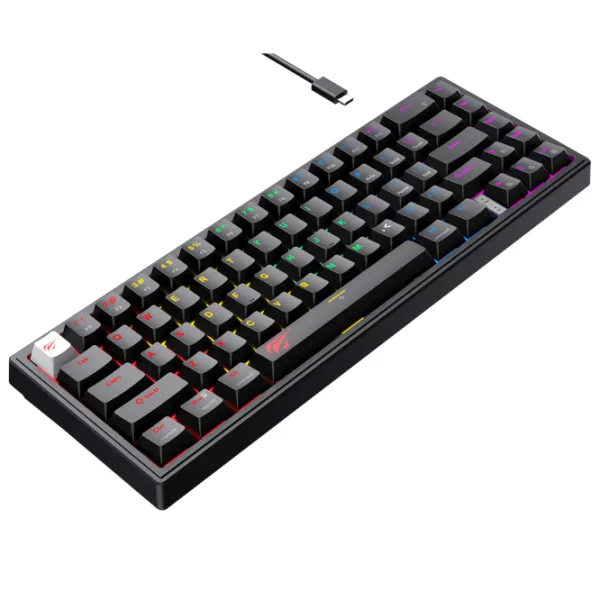 Клавиатура Havit KB874L Беспроводные + Проводные/ Черный photo 3