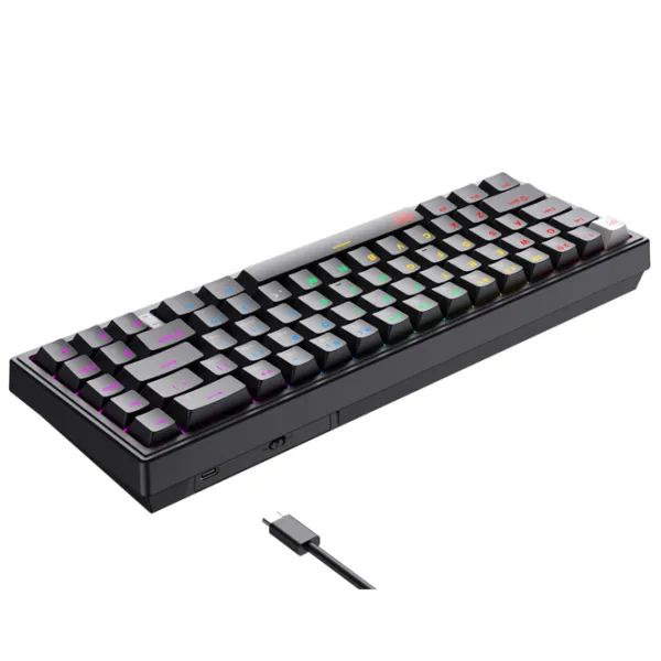 Клавиатура Havit KB874L Беспроводные + Проводные/ Черный photo 4