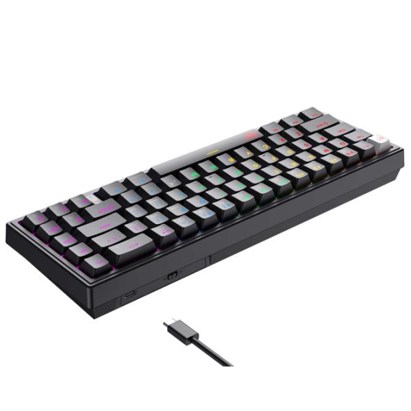 Клавиатура Havit KB874L Беспроводные + Проводные/ Черный photo 4