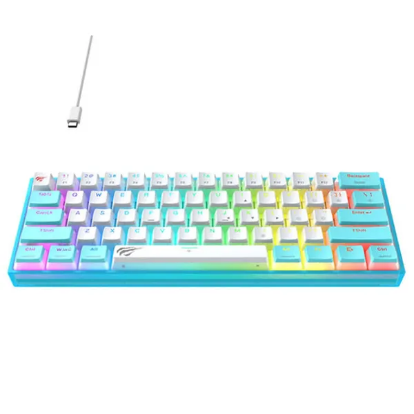 Клавиатура Havit KB877L Беспроводные + Проводные/ Синий photo 2