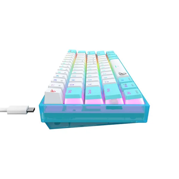 Клавиатура Havit KB877L Беспроводные + Проводные/ Синий photo 4