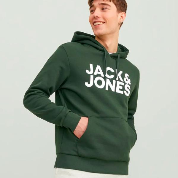 Hanorac pentru bărbați Jack & Jones JJECORP LOGO SWEAT HOOD NOO Drept/ Green photo 2 Hanorac pentru bărbați Jack & Jones JJECORP LOGO SWEAT HOOD NOO Drept/ Green photo 2