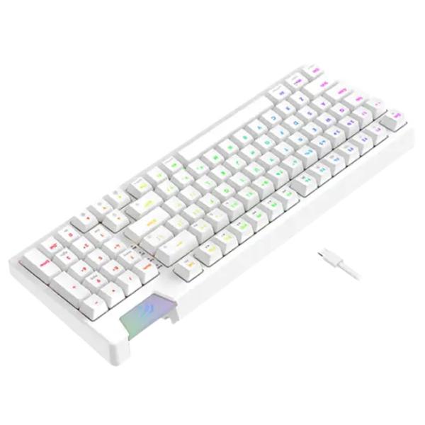 Клавиатура Havit KB885L Беспроводные + Проводные/ Белый photo 3