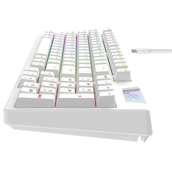 Клавиатура Havit KB885L Беспроводные + Проводные/ Белый photo 4