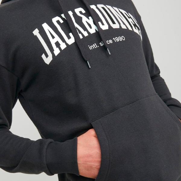 Hanorac pentru bărbați Jack & Jones JJEJOSH SWEAT HOOD NOO Drept/ Black photo 5