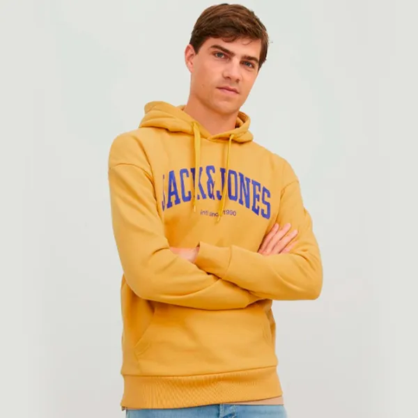 Hanorac pentru bărbați Jack & Jones JJEJOSH SWEAT HOOD NOO Drept/ Yellow photo 2